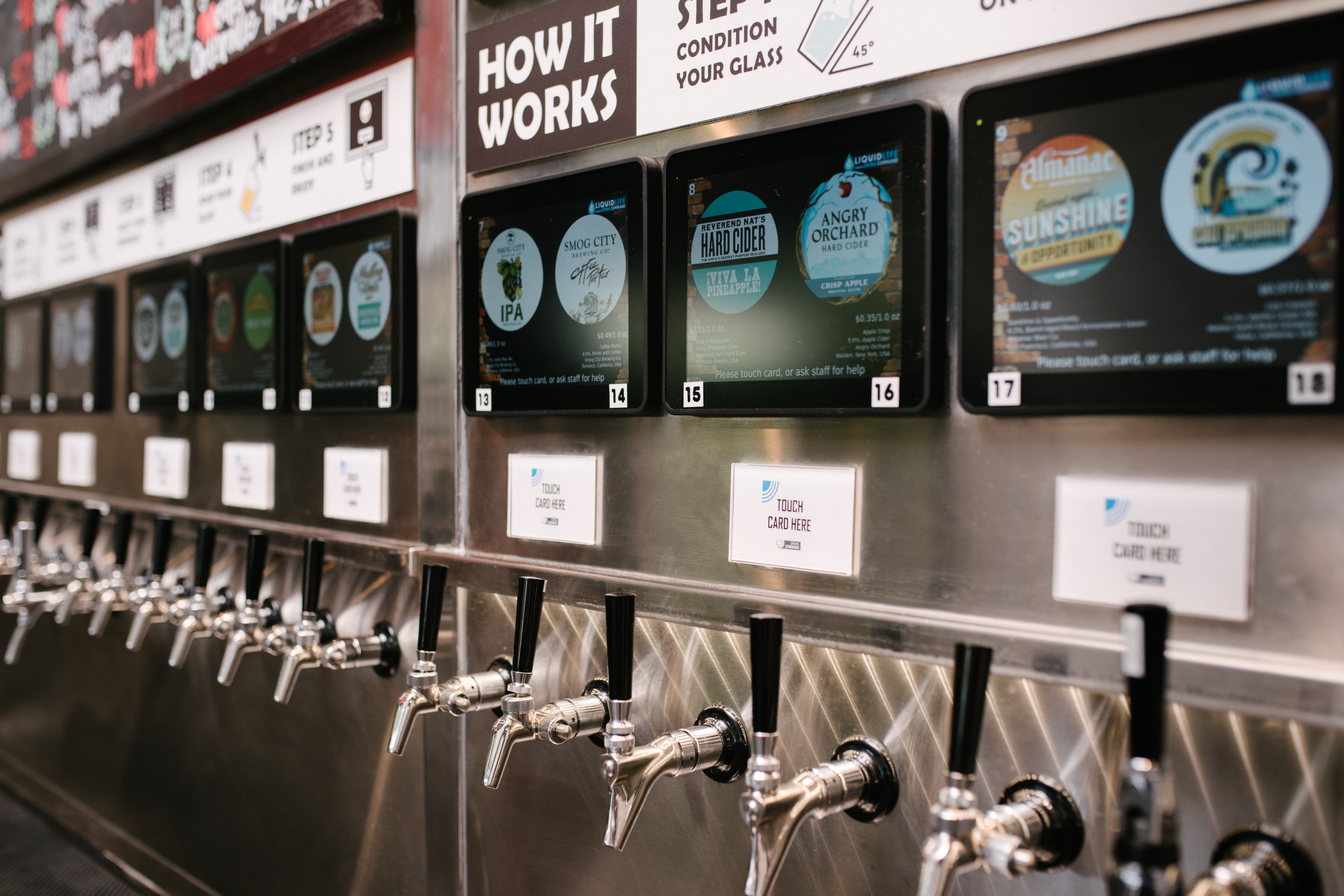 Tap Wall Beer Selection Display